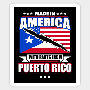 Made in American with Parts from Puerto Rico Sticker